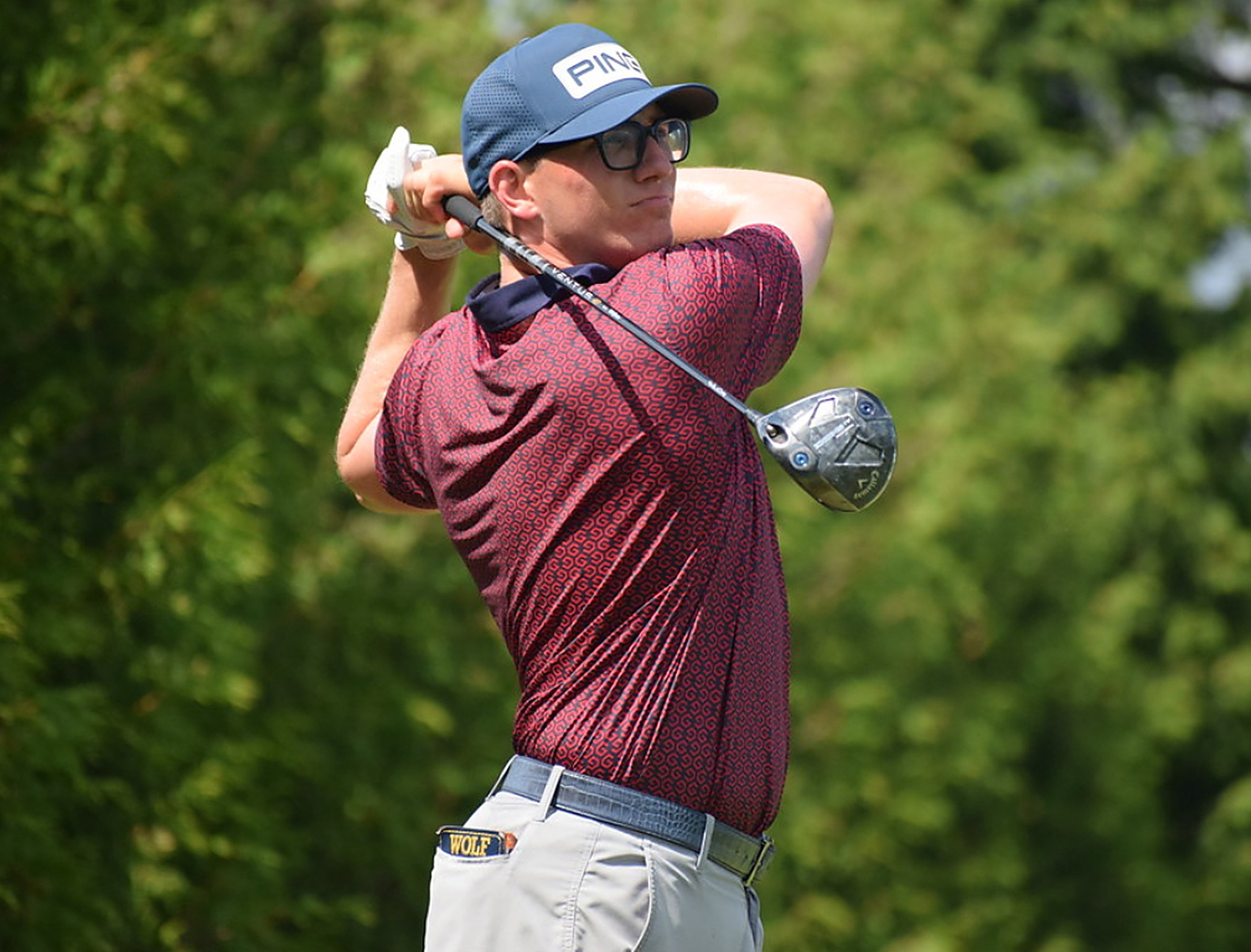 Campbell Wolf on the course